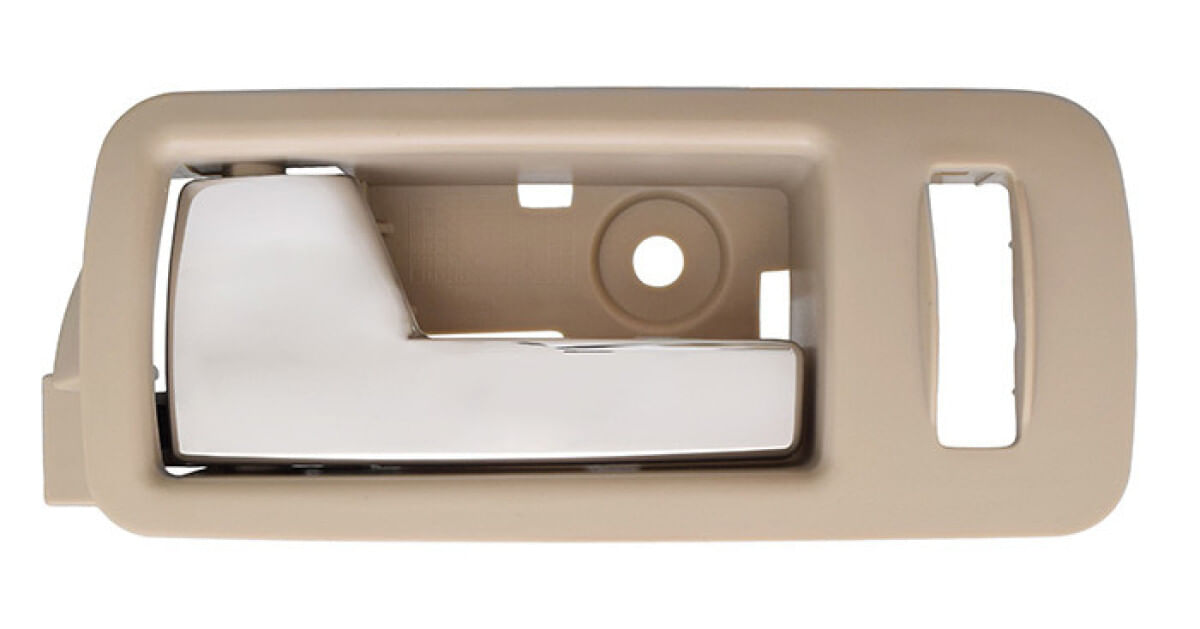 Manija Puerta Interior Delantera Beige/Cromado Con Hoyo Para Seguro Lado Conductor