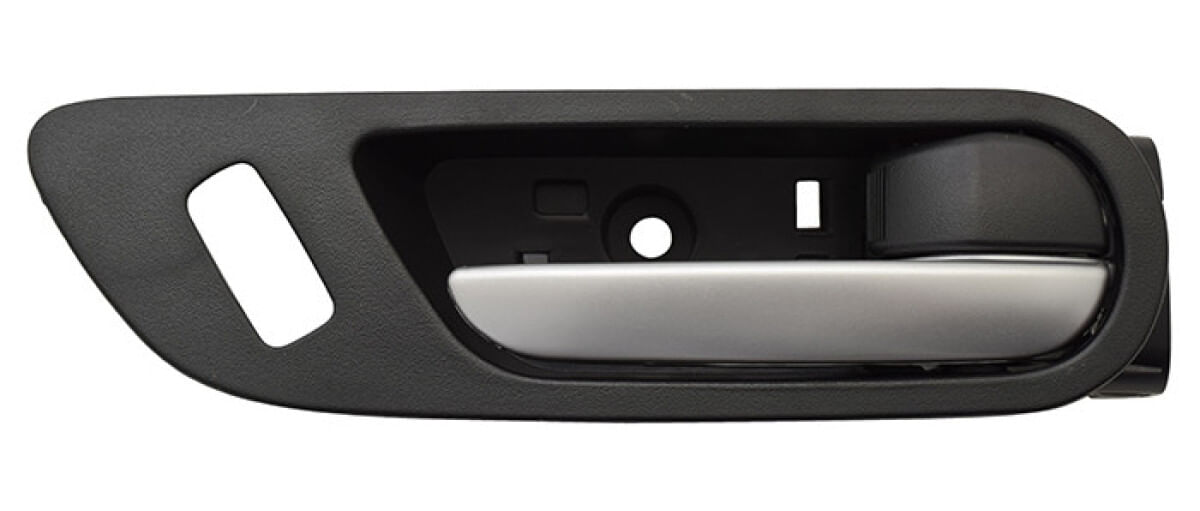 Manija Puerta Interior Delantera Negro/Plata Con Hoyo Para Seguro Lado Pasajero
