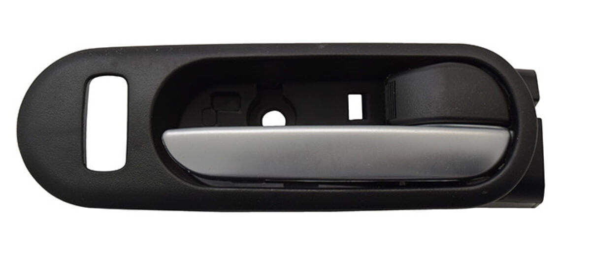 Manija Puerta Interior Delantera Negro/Plata Con Hoyo Para Seguro Lado Pasajero
