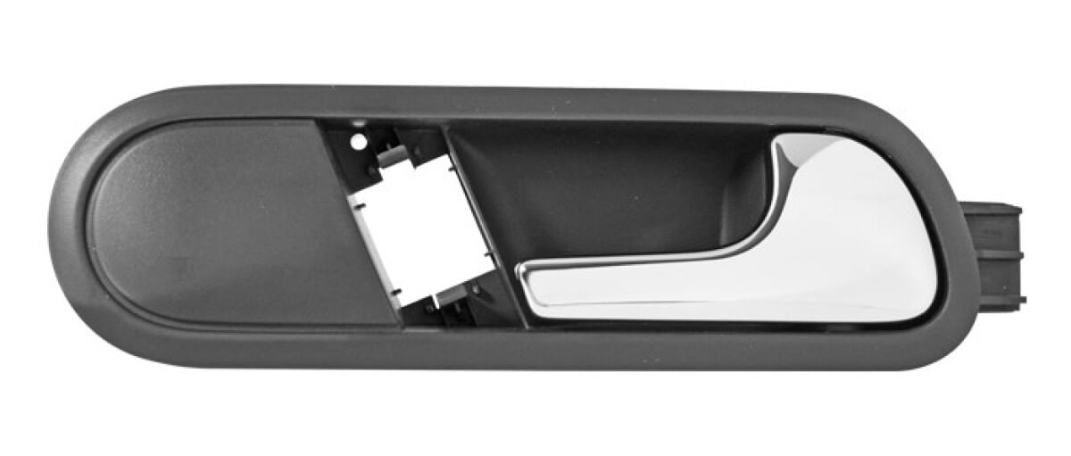Manija Puerta Interior Delantera Negro/Cromado Con Hoyo Para Cristal Eléctrico Lado Pasajero