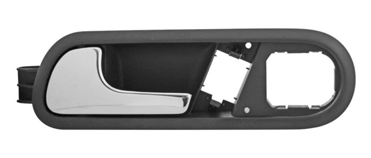 Manija Puerta Interior Delantera Negro/Cromado Con Hoyo Para Vidrio Eléctrico Lado Conductor
