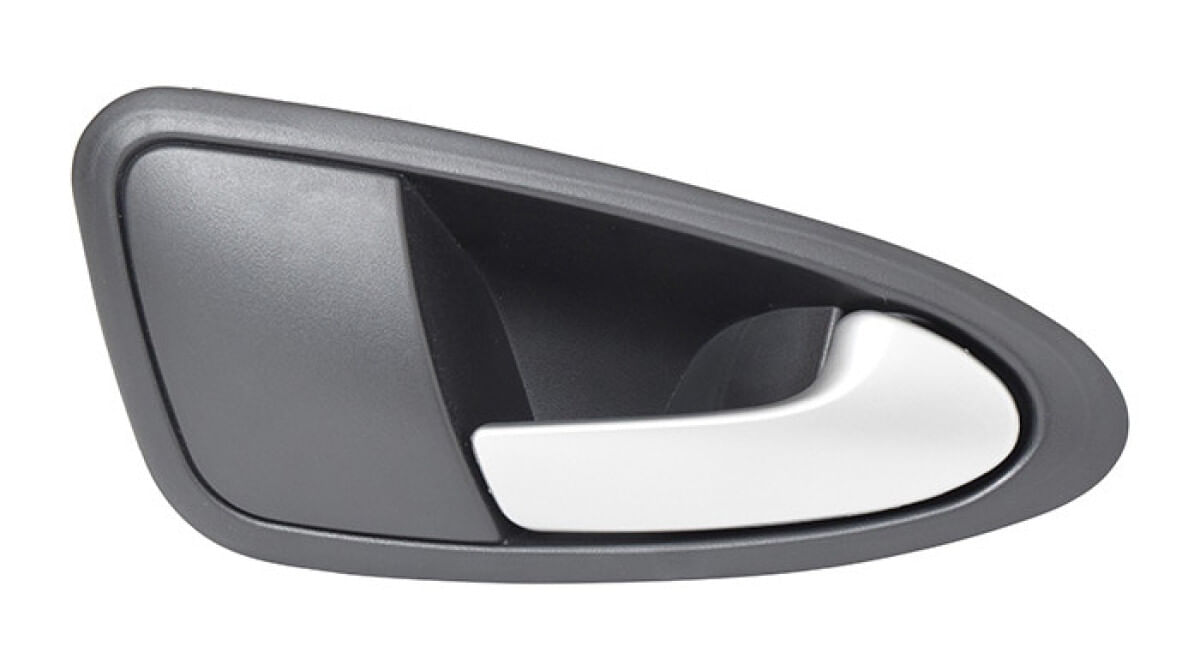 Manija Puerta Interior Delantera Negro/Plata Sin Hoyo Lado Pasajero