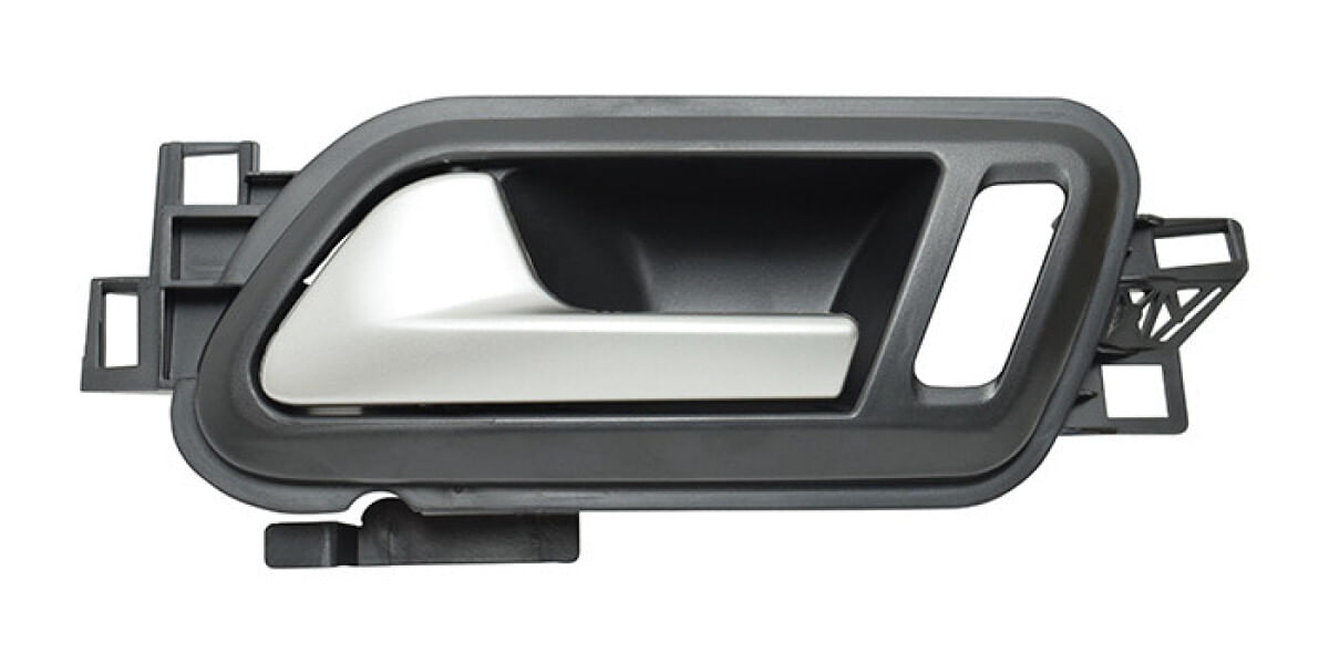 Manija Puerta Interior Delantera O Trasera Negro/Plata Con Hoyo Lado Conductor