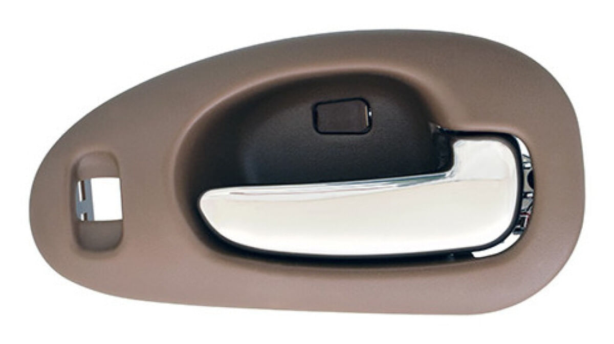 Manija Puerta Interior Delantera Beige/Cromado Con Hoyo Para Seguro Lado Pasajero