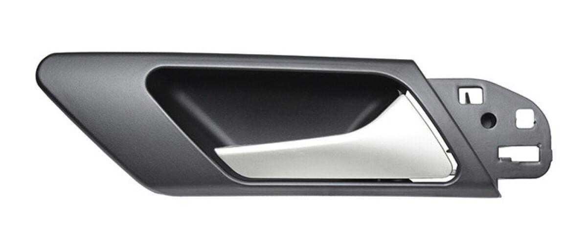 Manija Puerta Interior Trasera Negro/Plata Sin Hoyo Para Seguro Lado Pasajero