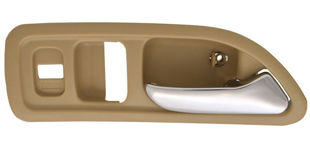 Manija Puerta Interior Delantera Beige/Cromado Con Hoyo Para Seguro Lado Pasajero