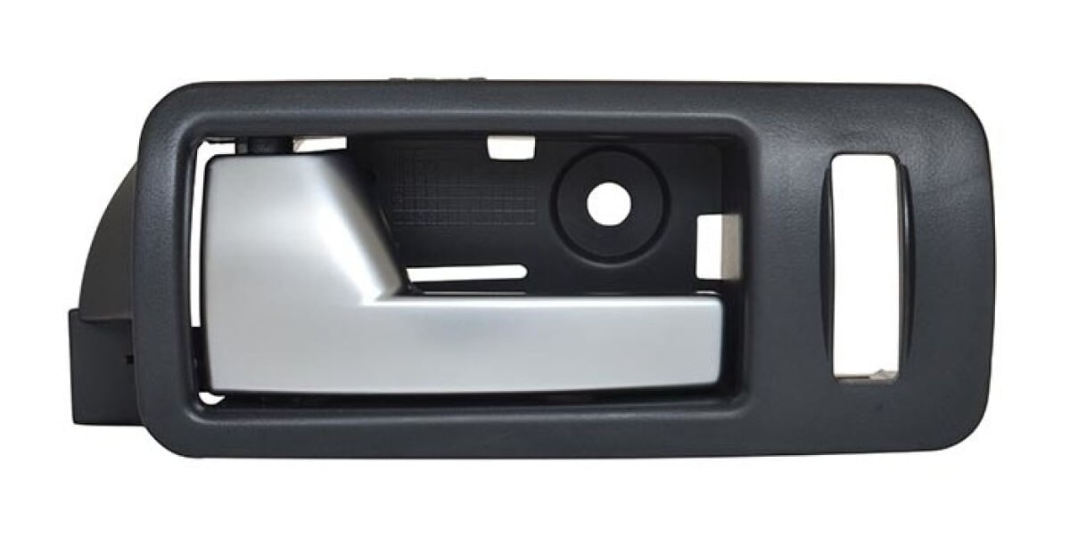 Manija Puerta Interior Delantera Negro/Plata Con Hoyo Para Seguro Lado Pasajero