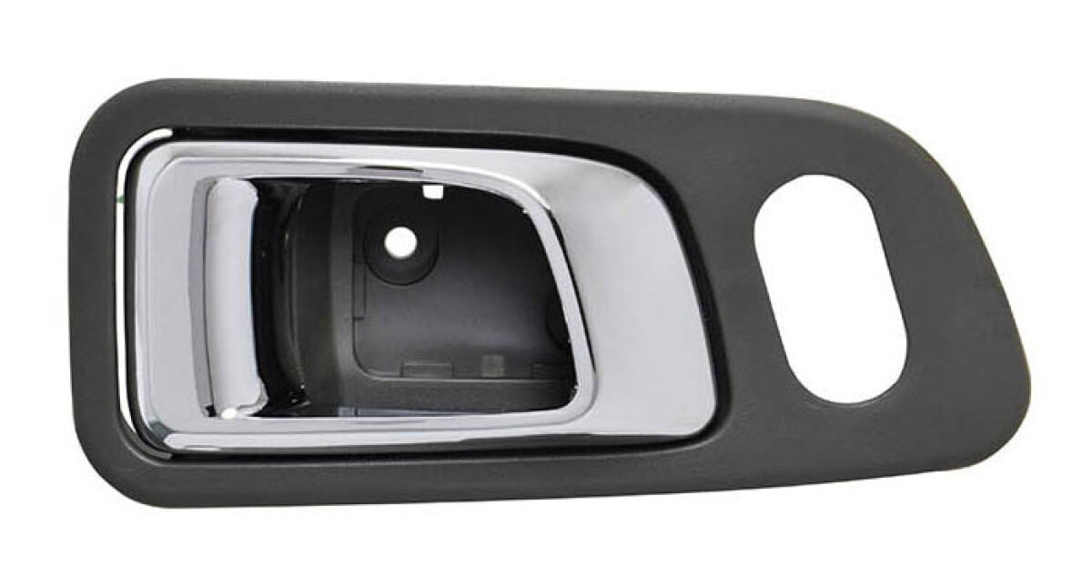 Manija Puerta Interior Delantera Gris/Cromado Con Hoyo Para Seguro Lado Conductor
