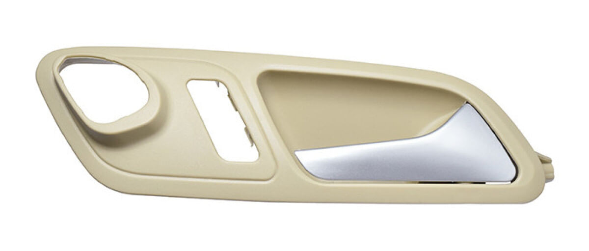 Manija Puerta Interior Delantera O Trasera Beige/Plata Con Hoyo Lado Pasajero