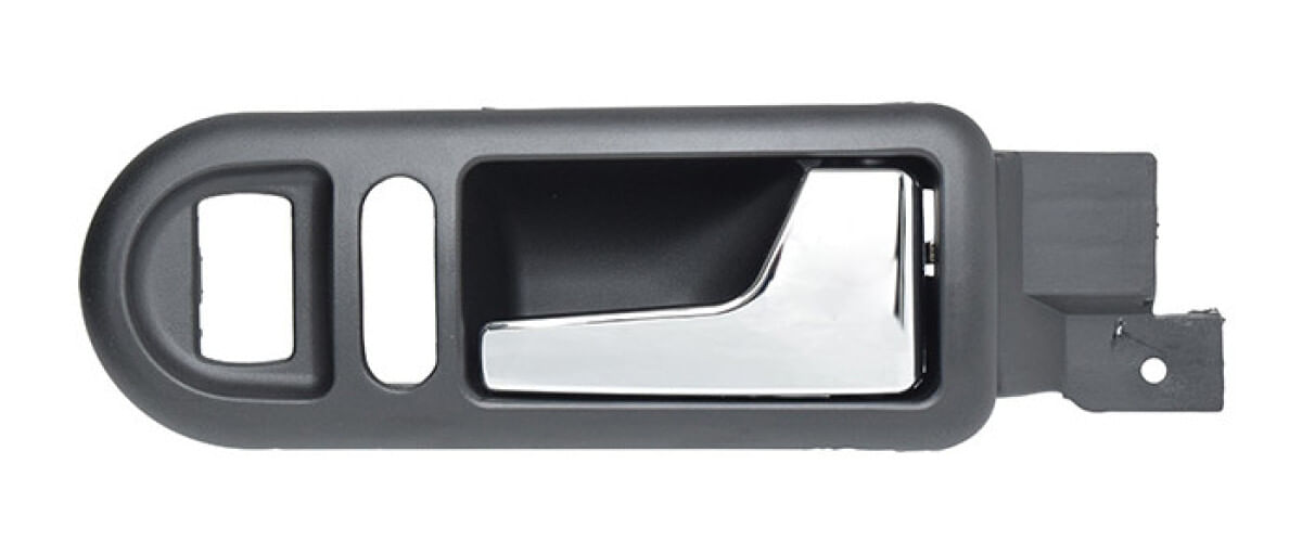 Manija Puerta Interior Delantera Negro/Cromado Con Hoyo Para Seguro Y Cristal Lado Pasajero