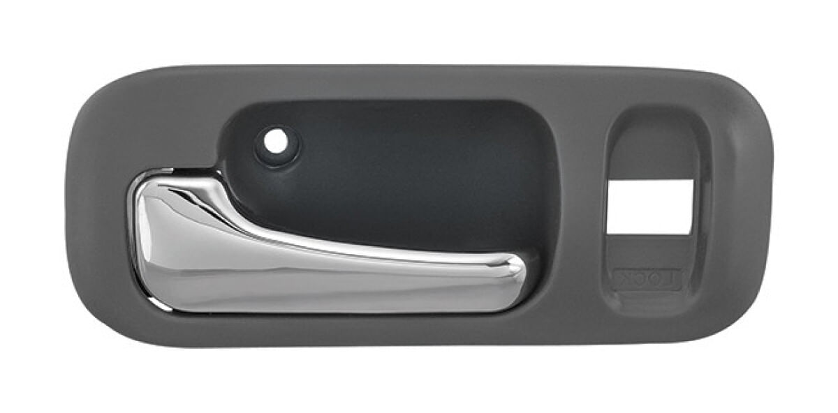 Manija Puerta Interior Delantera Gris/Cromado Con Hoyo Para Seguro Lado Conductor