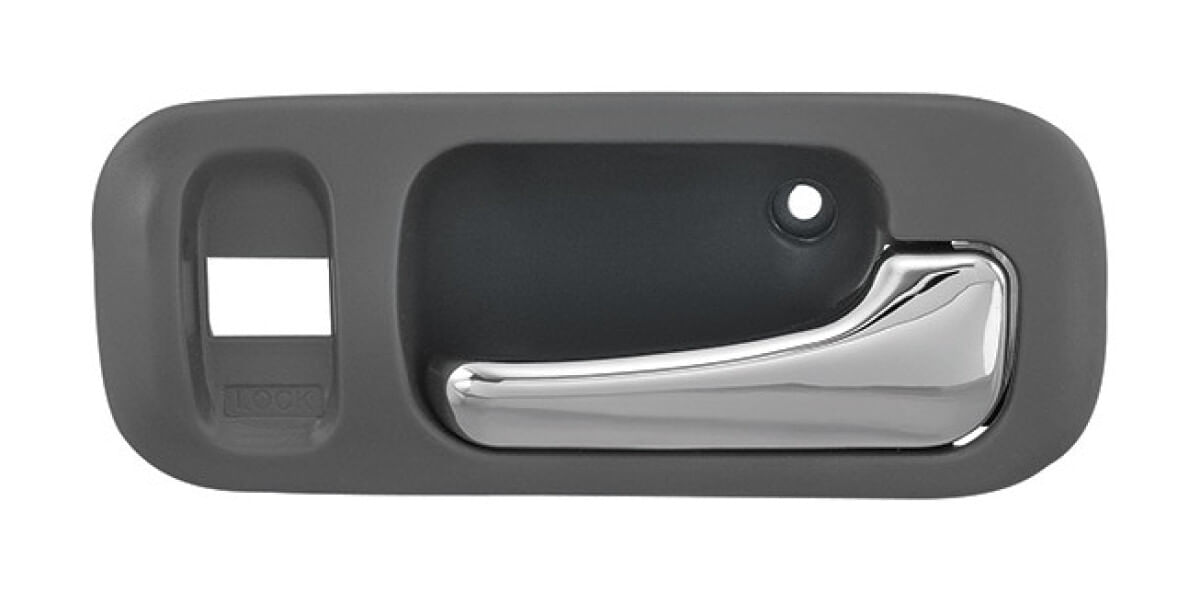 Manija Puerta Interior Delantera Gris/Cromado Con Hoyo Para Seguro Lado Pasajero