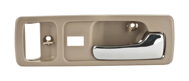 Manija Puerta Interior Delantera Beige/Cromado Con Hoyo Para Seguro Lado Pasajero