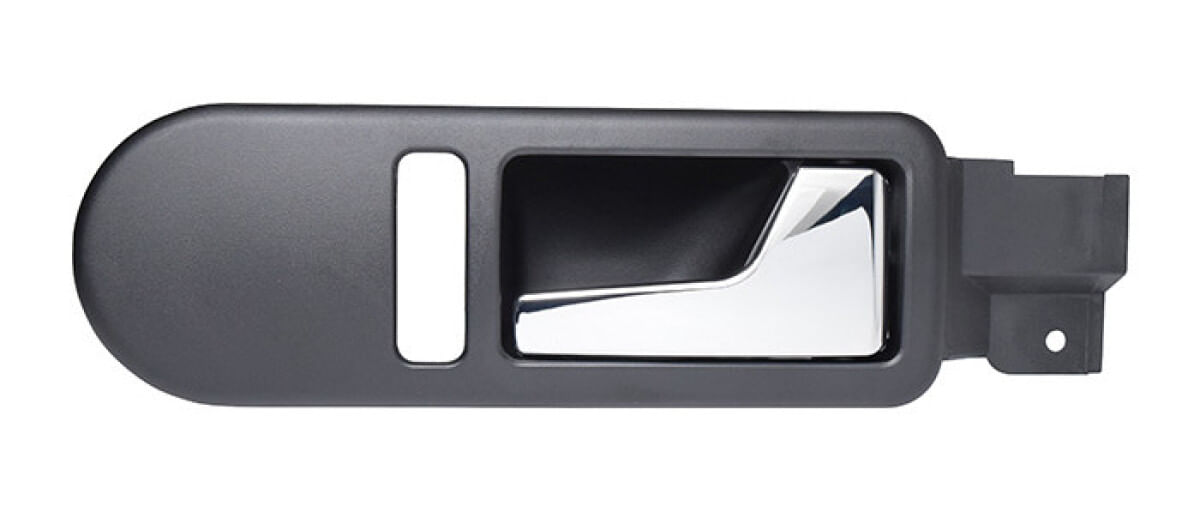 Manija Puerta Interior Delantera Cromado/Negro Con Hoyo Para Seguros Sin Hoyo Para Espejo Lado Pasajero