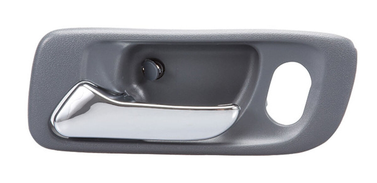 Manija Puerta Interior Delantera Gris/Cromado Con Hoyo Para Seguro Lado Conductor