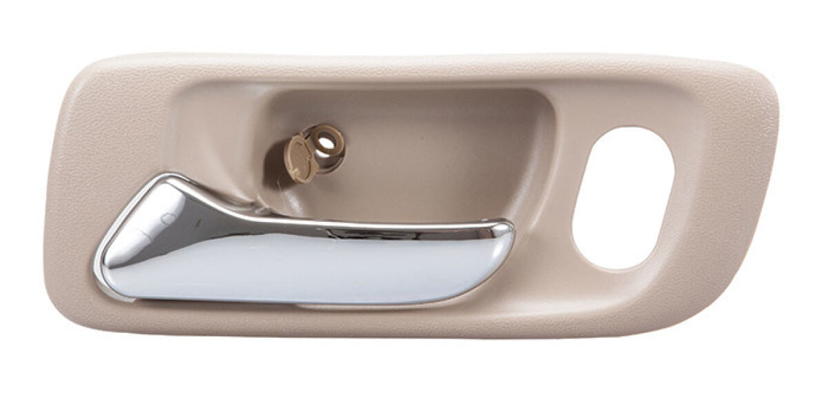 Manija Puerta Interior Delantera Beige/Cromado Con Hoyo Para Seguro Lado Conductor