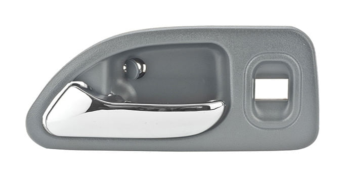 Manija Puerta Interior Trasera Gris Claro/Cromado Con Hoyo Para Cristal Lado Conductor
