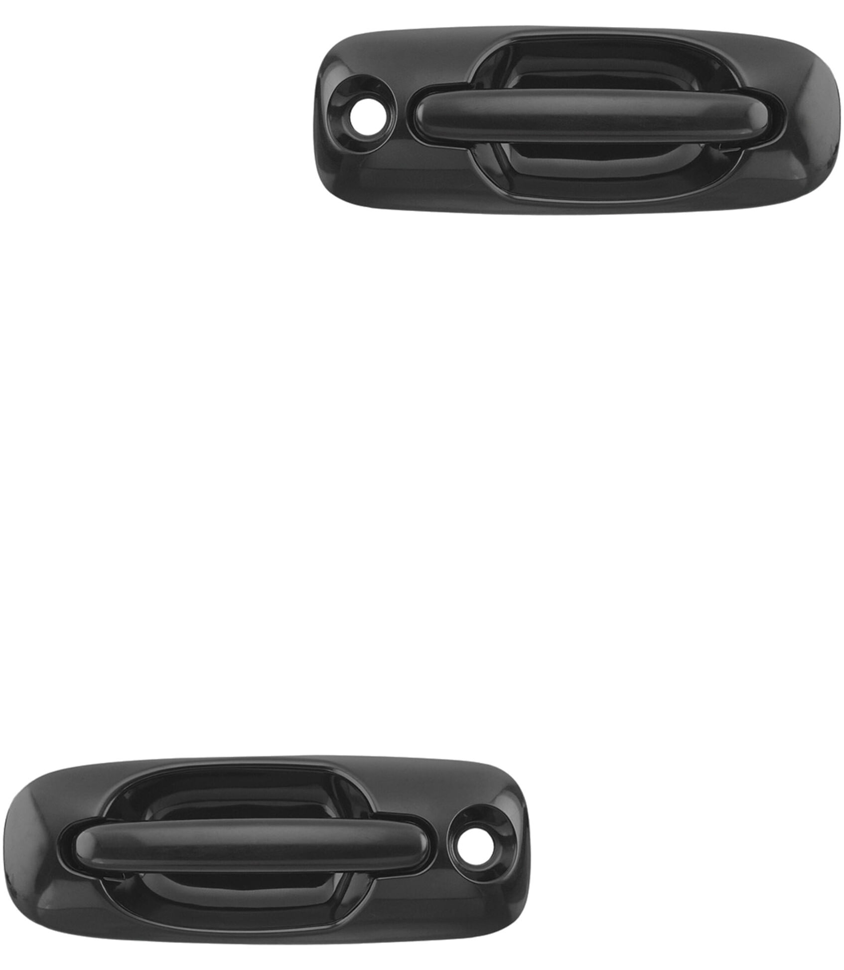 Par De Manijas De Puertas Exteriores Delanteras Negro Liso Para Pintar Con Hoyo Para Llave