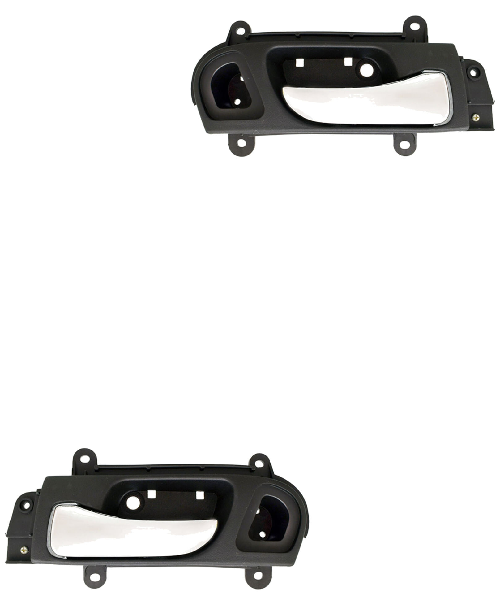 Par De Manijas De Puertas Interiores Delanteras Negro/Cromado