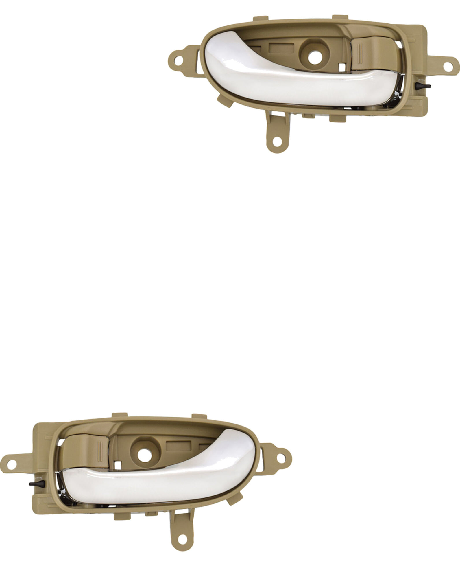 Par De Manijas De Puertas Interiores Delanteras O Traseras Beige/Cromado