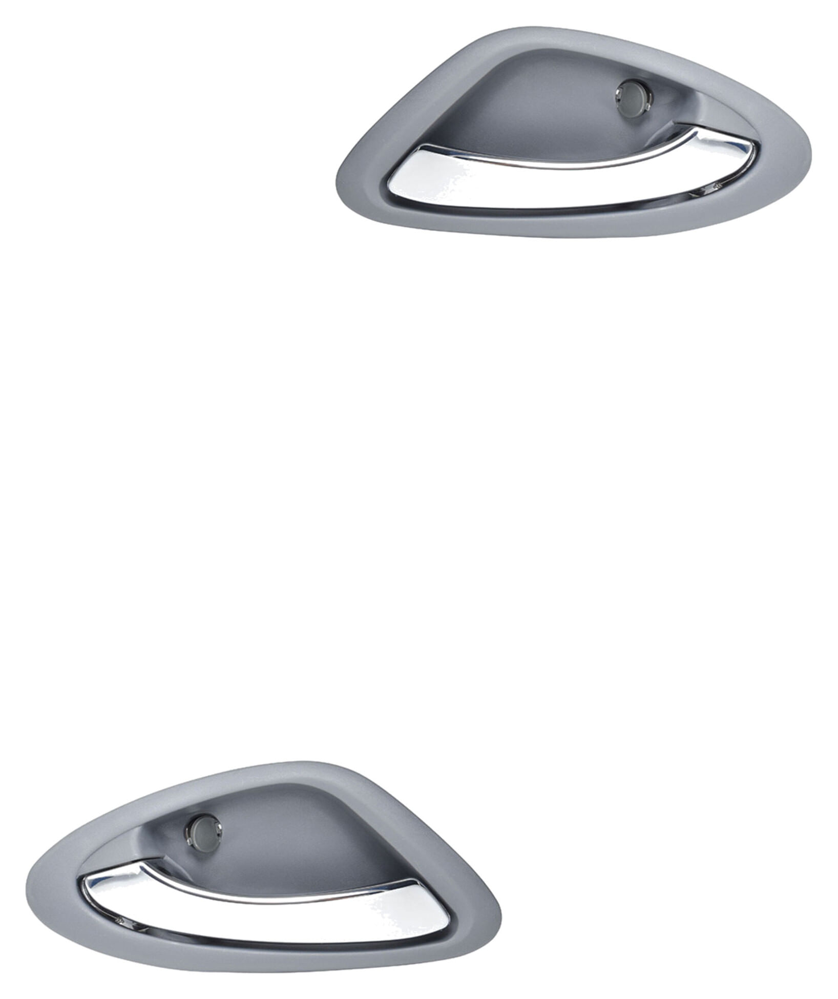 Par De Manijas De Puertas Interiores Delanteras O Traseras Gris/Cromado