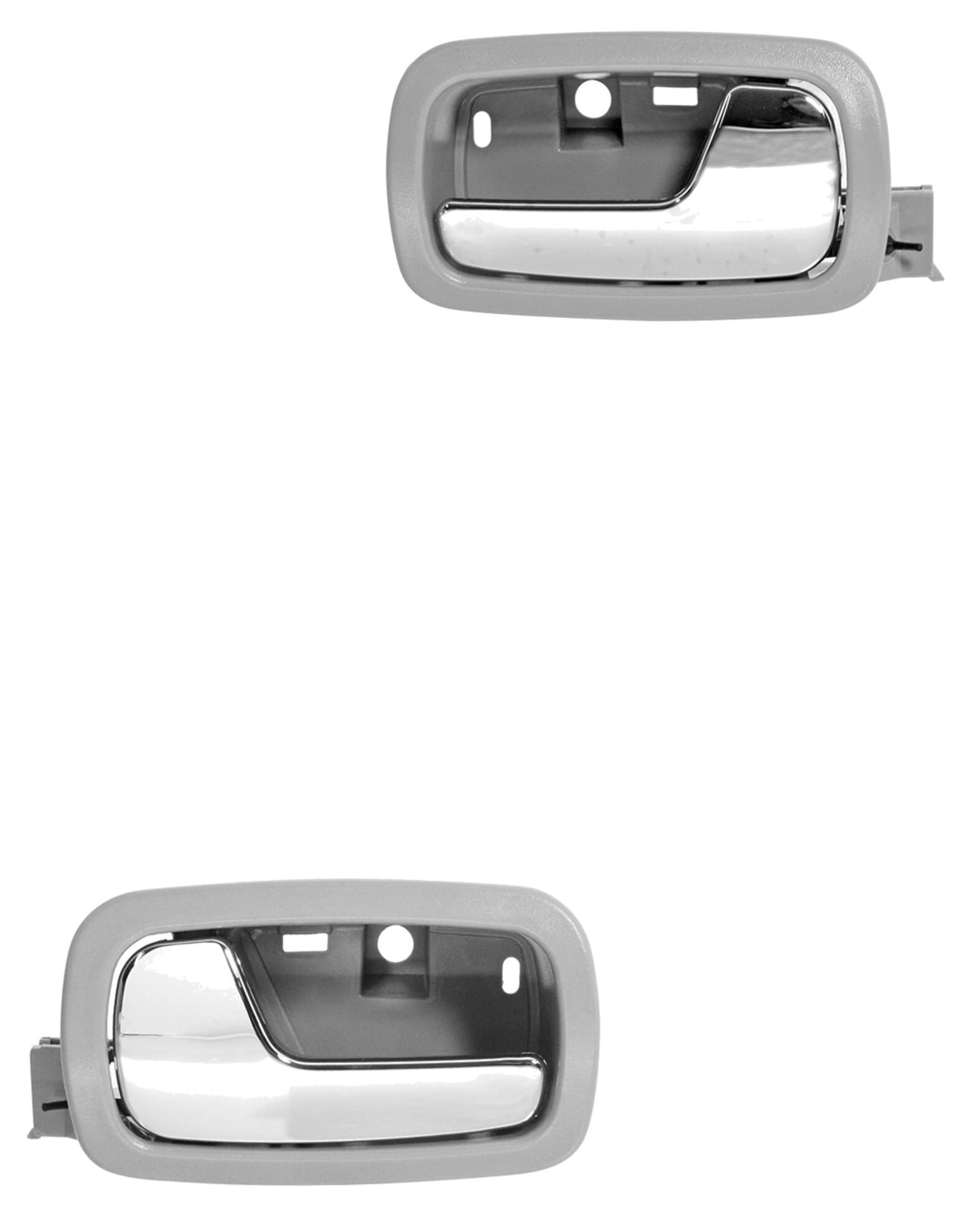Par De Manijas De Puertas Interiores Delanteras Gris/Cromado