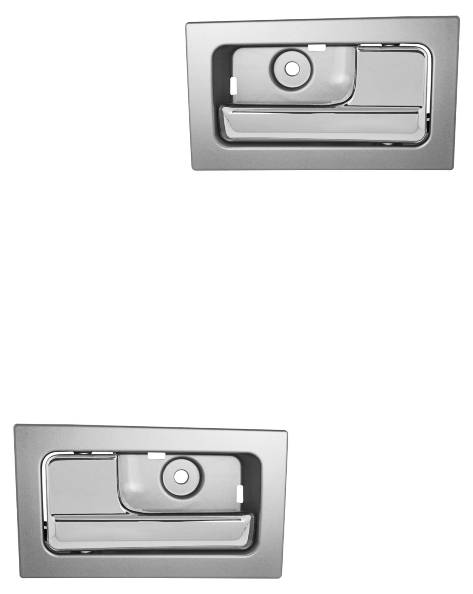 Par De Manijas De Puertas Interiores Delanteras O Traseras Plata/Cromado
