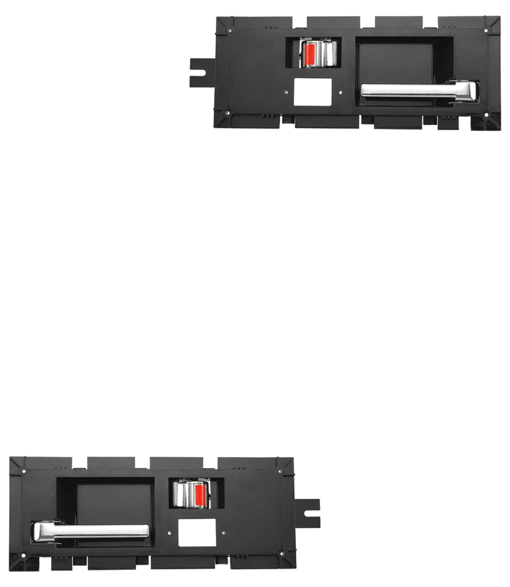 Par De Manijas De Puertas Interiores Delanteras Negro/Cromado