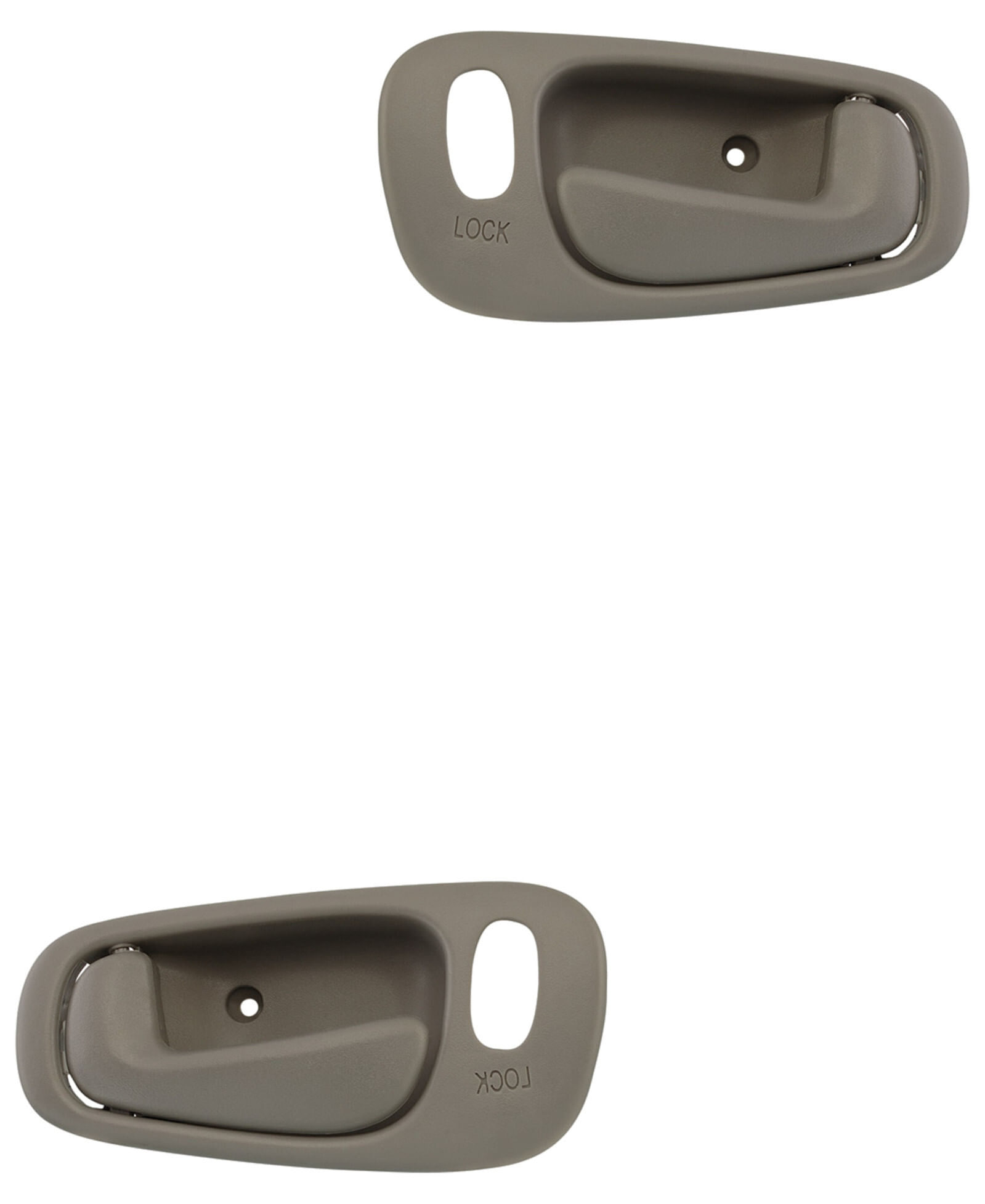 Par De Manijas De Puertas Interiores Delanteras O Traseras Gris Con Hoyo Para Seguro
