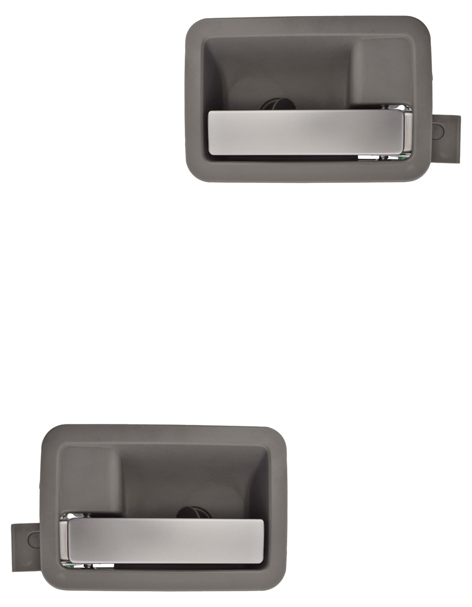 Par De Manijas De Puertas Interiores Delanteras O Traseras Gris Claro/Plata