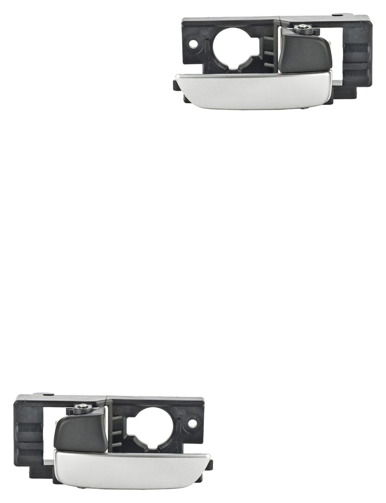 Par De Manijas De Puertas Interiores Delanteras Negro/Plata