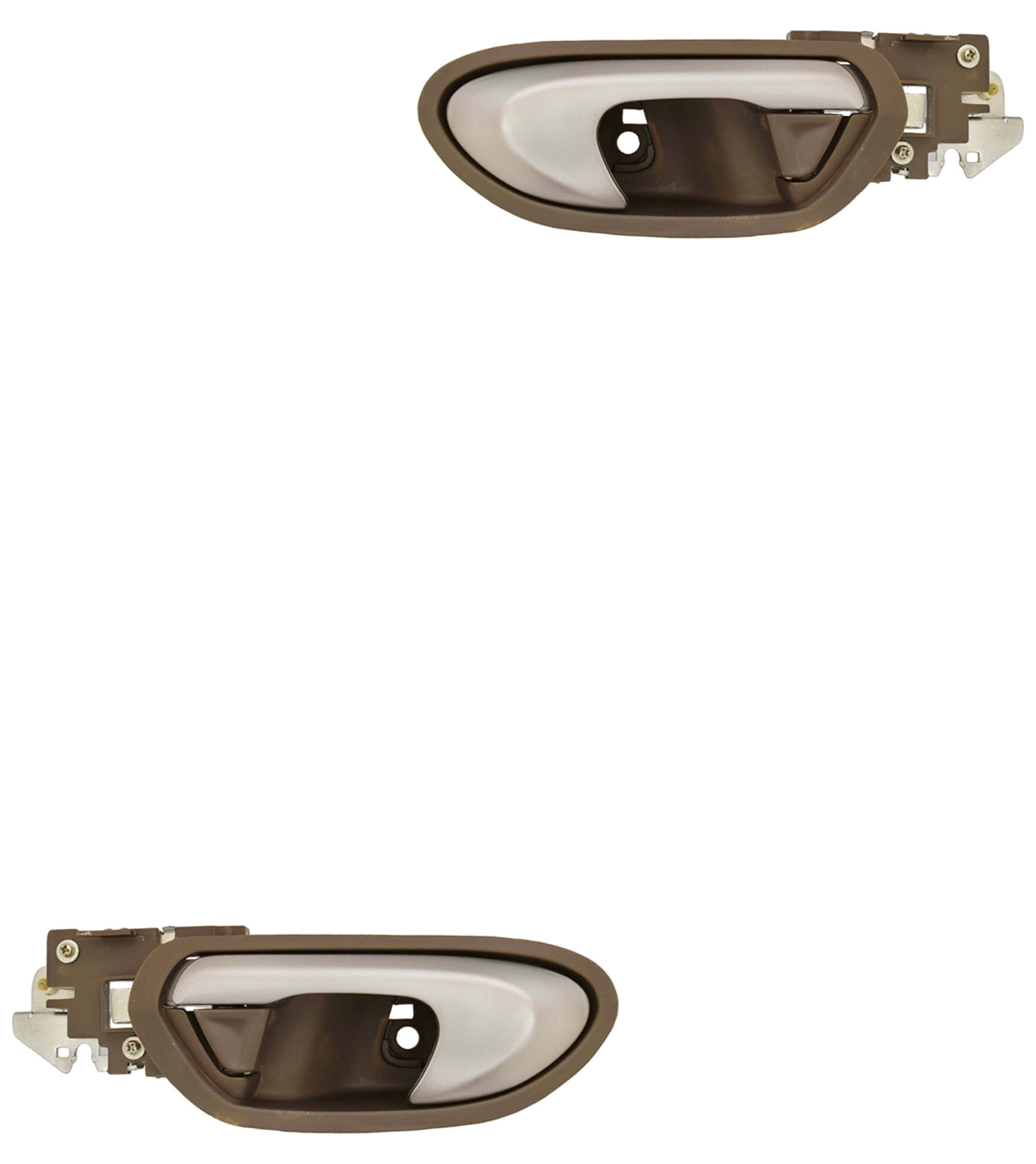 Par De Manijas De Puertas Interiores Traseras Café/Plata