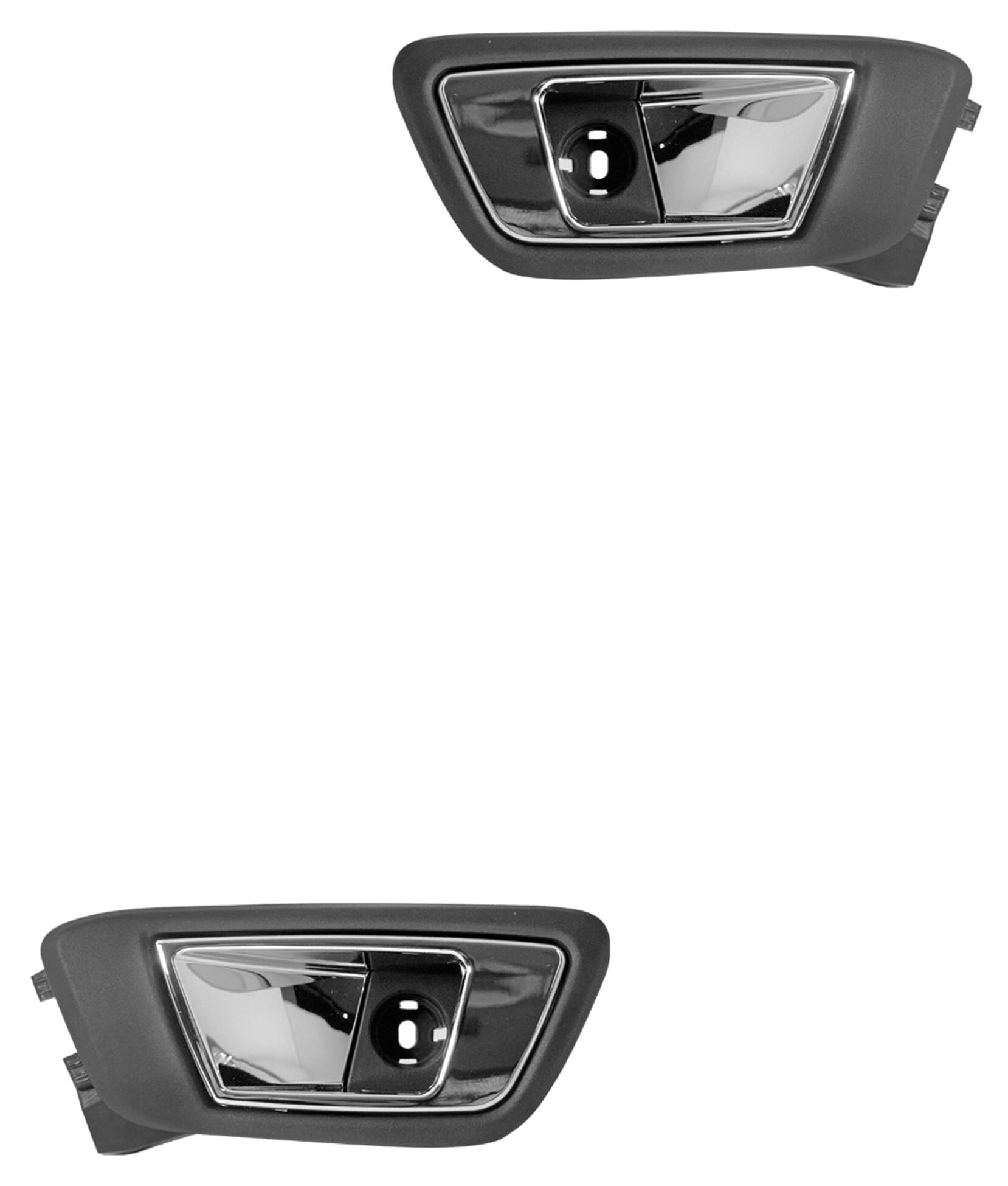 Par De Manijas De Puertas Interiores Traseras Cromado/Negro