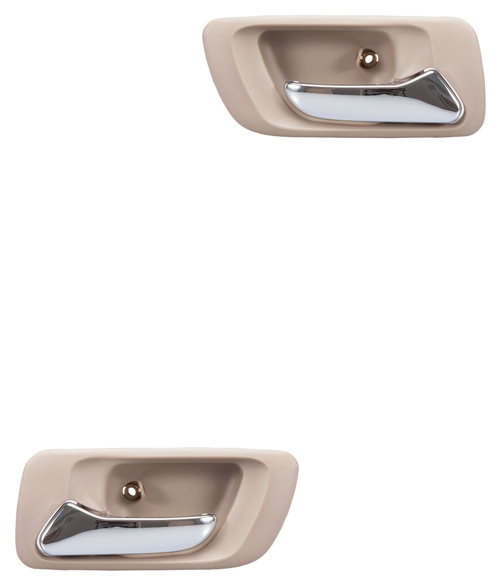 Par De Manijas De Puertas Interiores Traseras Beige/Cromado