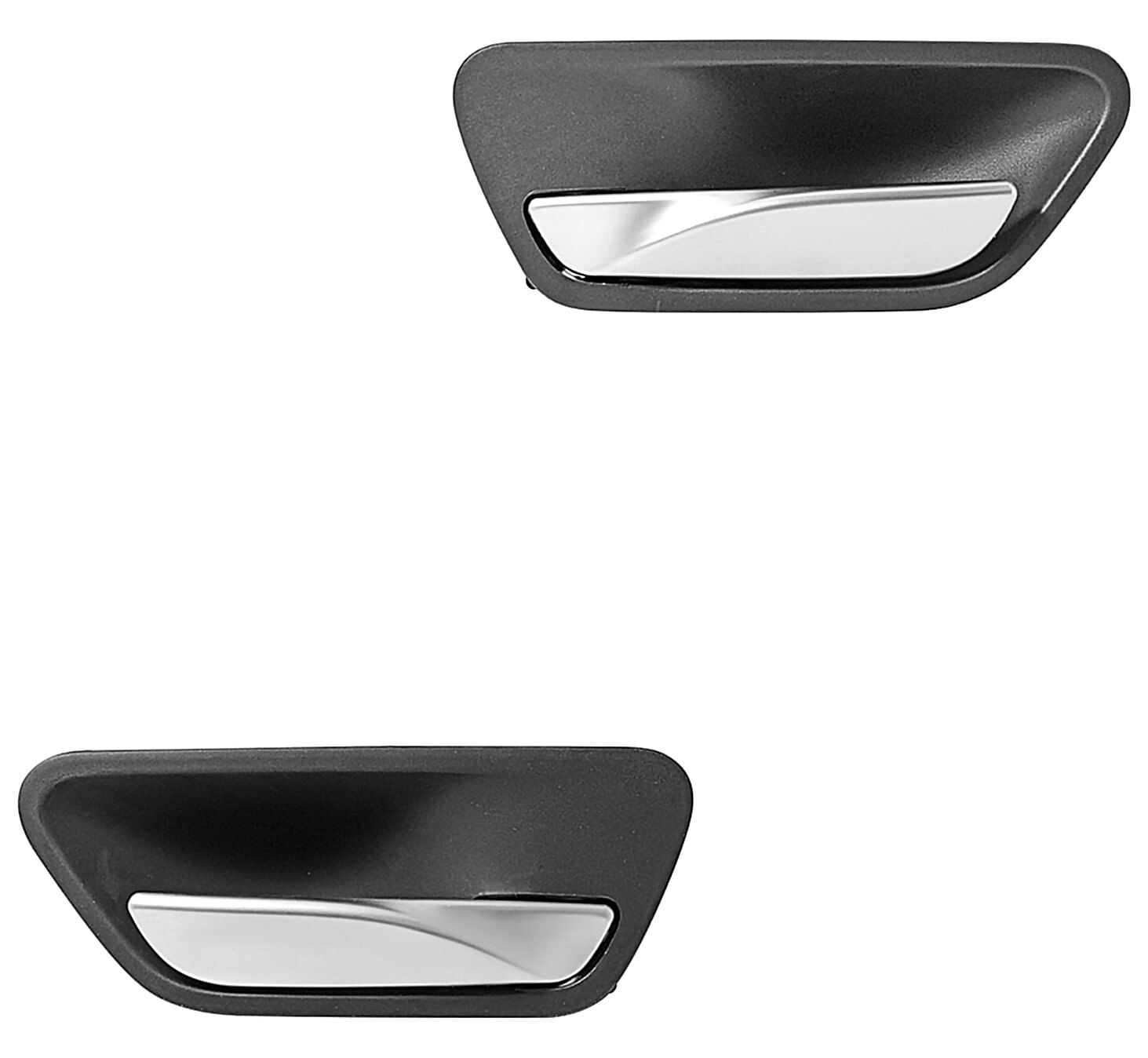 Par De Manijas De Puertas Interiores Delanteras O Traseras Negro/Plata