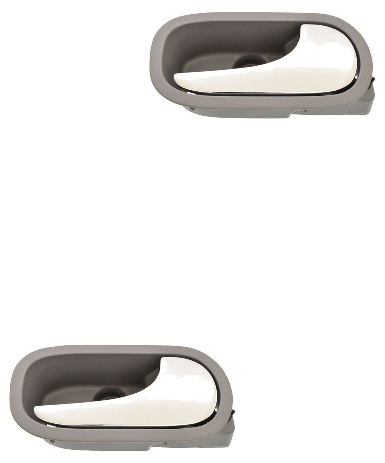 Par De Manijas De Puertas Interiores Traseras Gris/Cromado