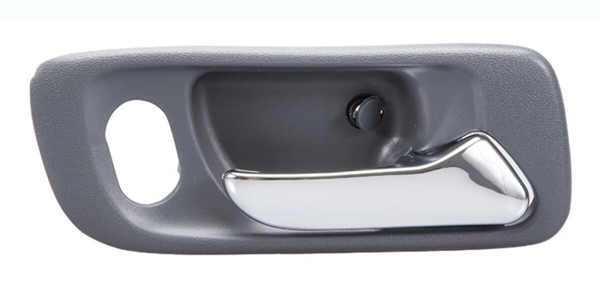 Manija Puerta Interior Delantera Gris/Cromado Con Hoyo Para Seguro Lado Pasajero