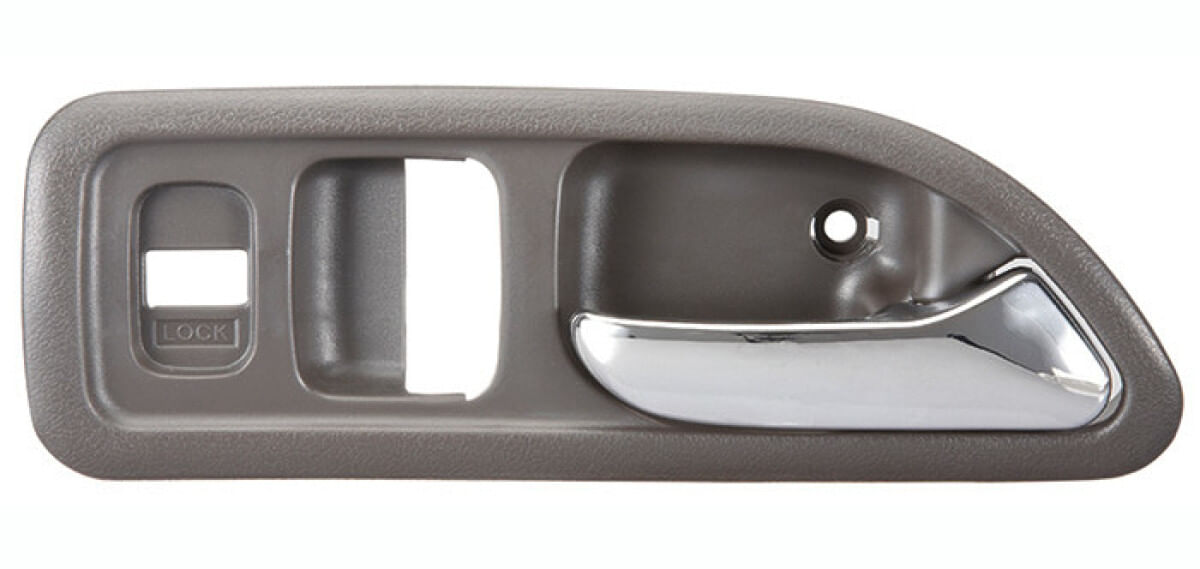 Manija Puerta Interior Delantera Gris/Cromado Con Hoyo Para Seguro Lado Pasajero