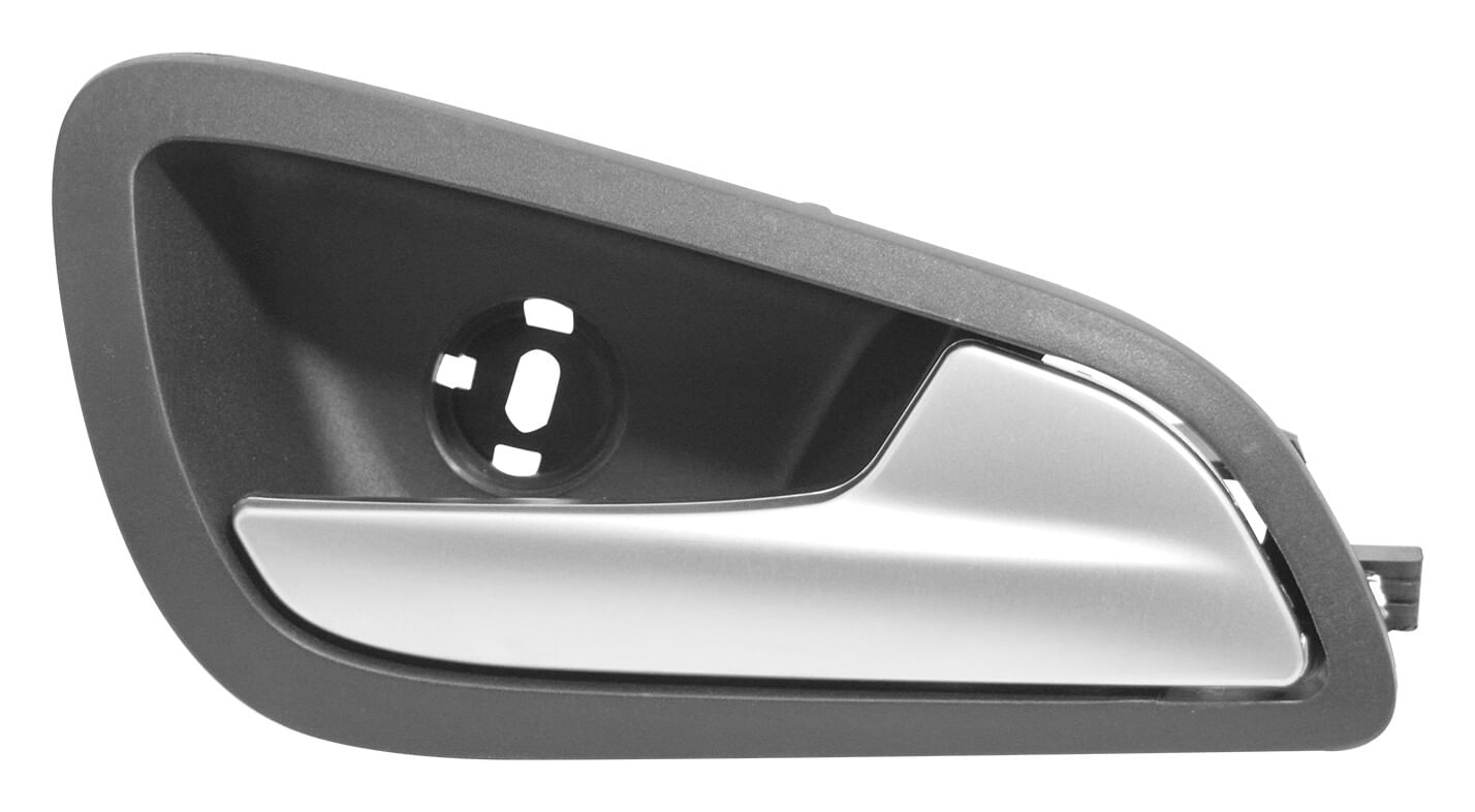 Manija Puerta Interior Delantera O Trasera Lisa Negro/Plata Con Base Lado Pasajero