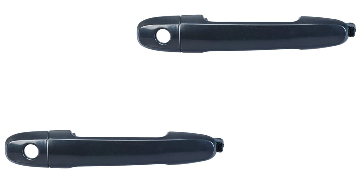 Par De Manijas De Puertas Exteriores Delanteras Negro Liso Para Pintar Con Hoyo Para Llave