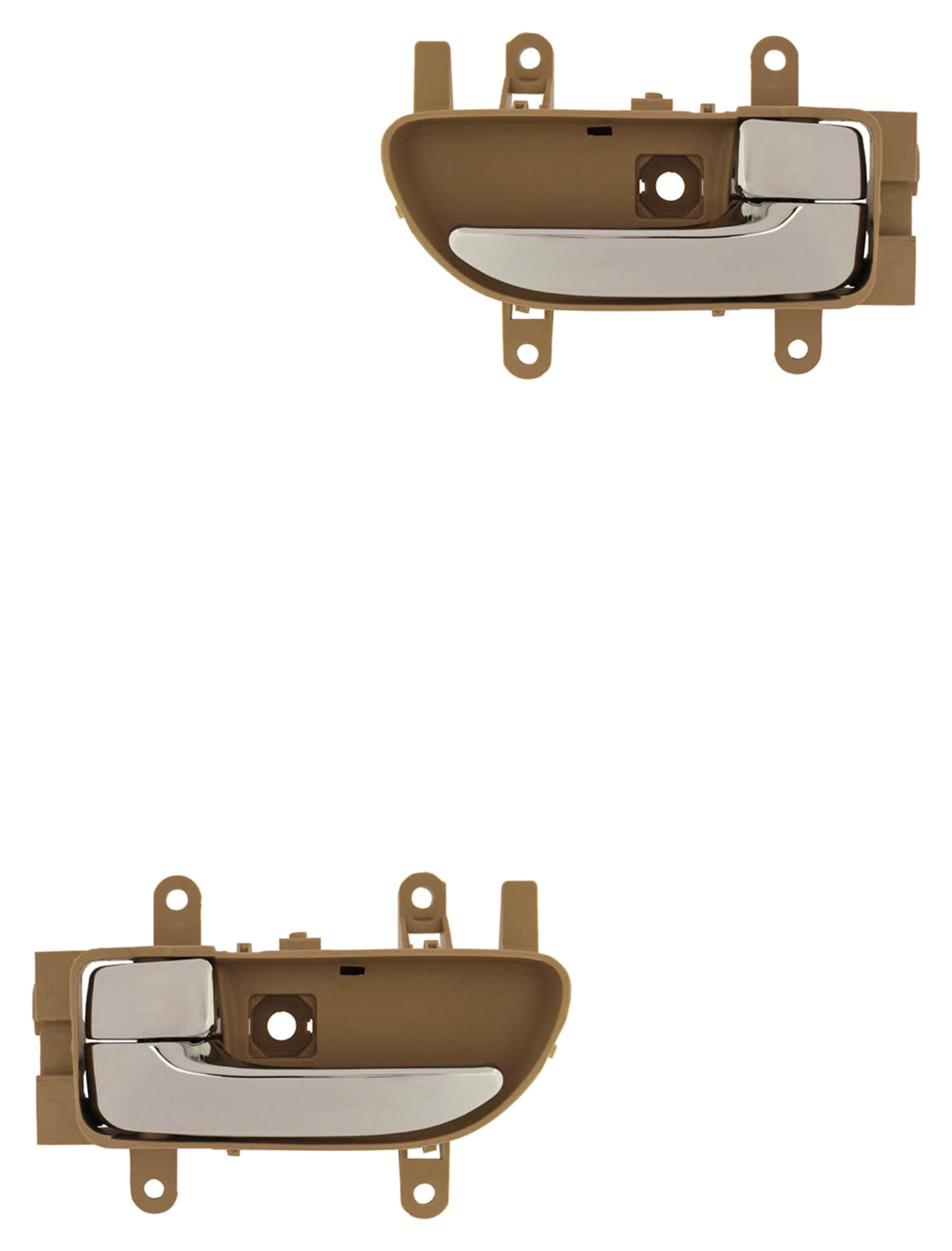 Par De Manijas De Puertas Interiores Delanteras O Traseras Beige/Cromado
