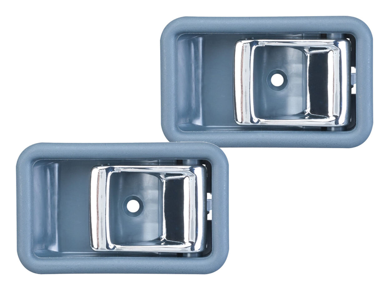 Par De Manijas De Puertas Interiores Delanteras O Traseras Gris/Cromado