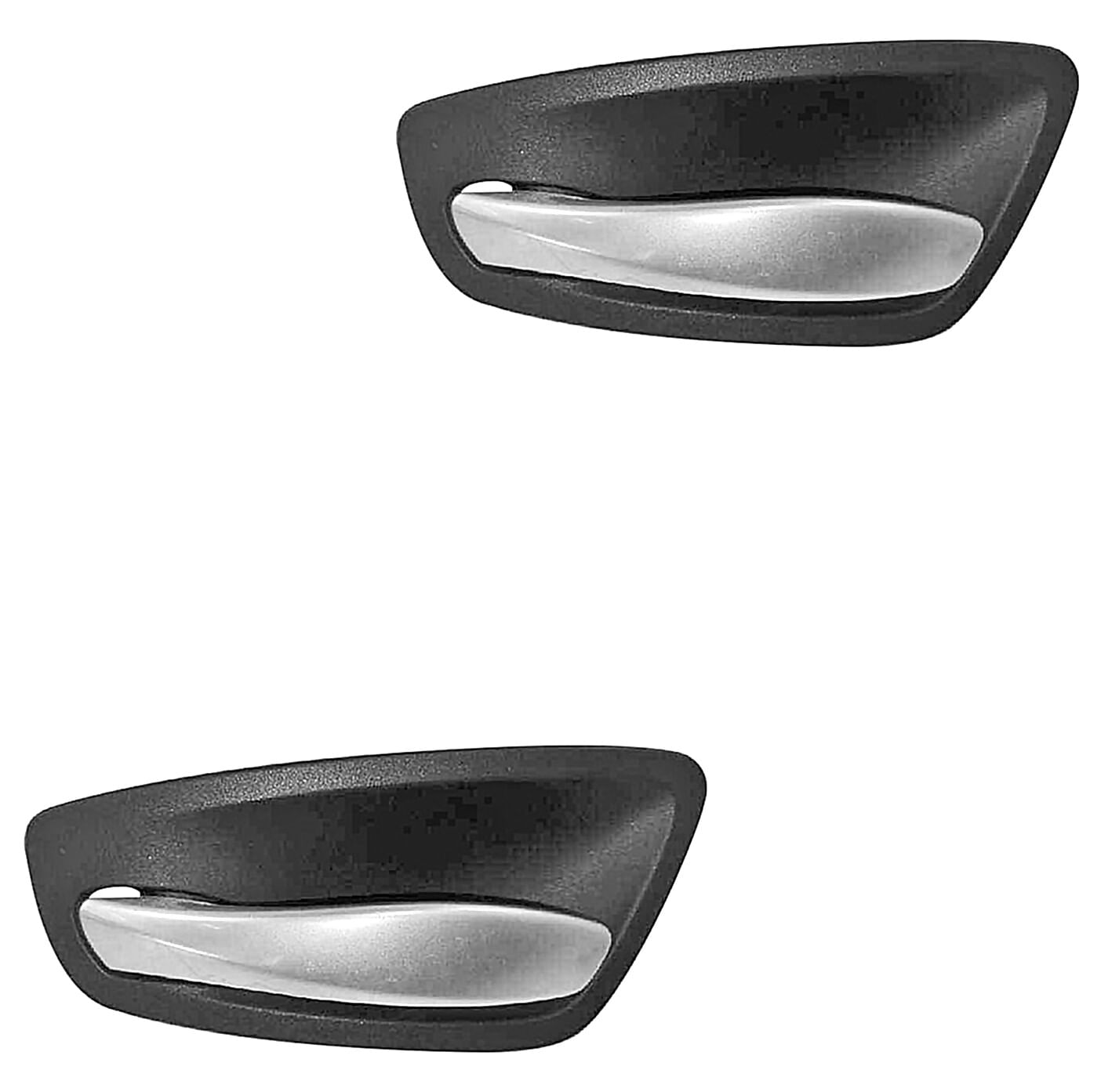 Par De Manijas De Puertas Interiores Delanteras O Traseras Negro/Plata Y Negro/Plata
