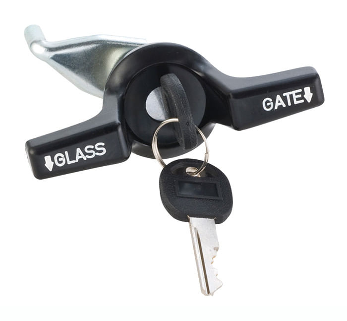 Manija 5a Puerta Lisa Negra Con Llave