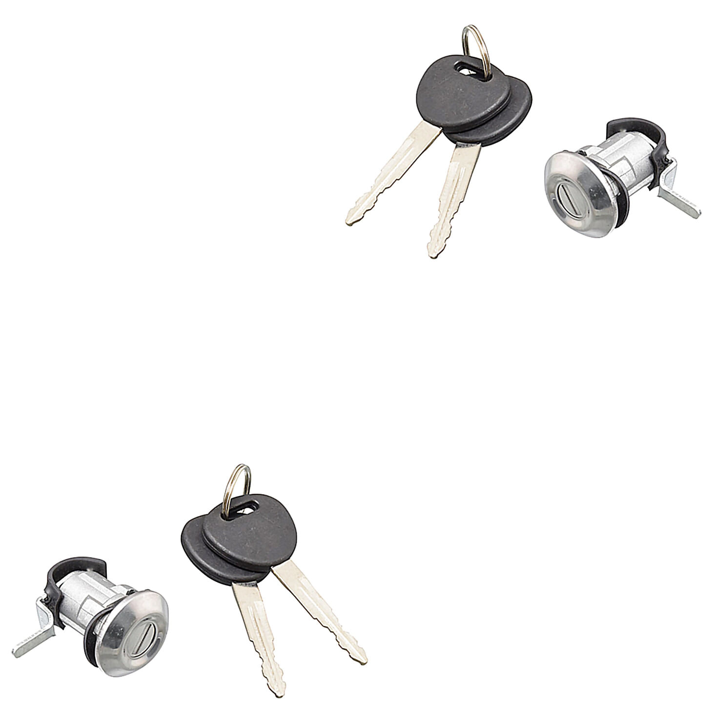 Par De Cilindros De Puertas Con Llave Cromados
