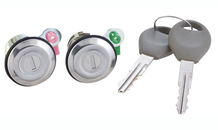 Juego De Cilindros De Puertas Con Llave Cromados