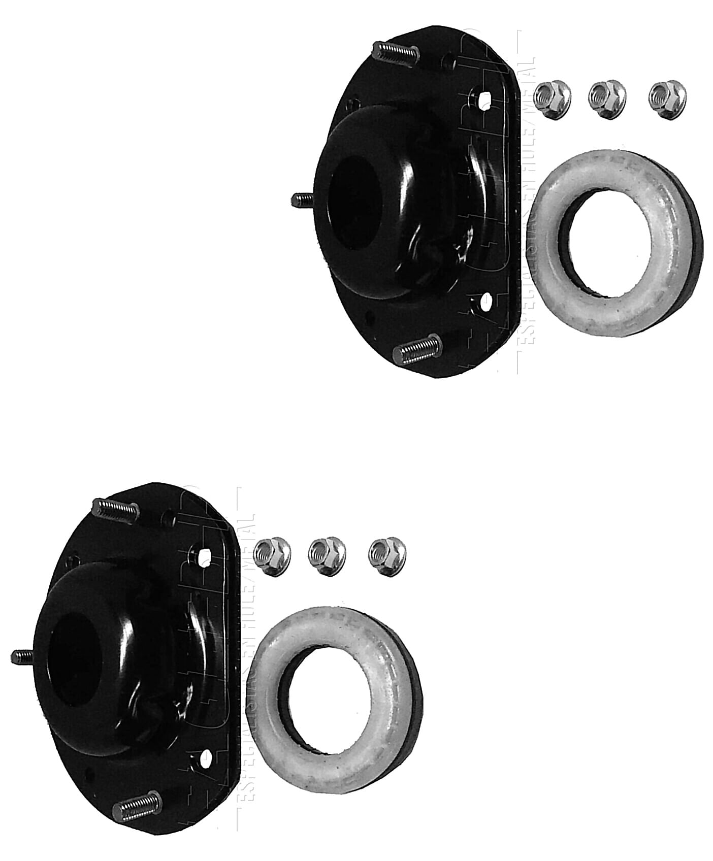 Par De Bases Para Amortiguador Delanteras Con Balero