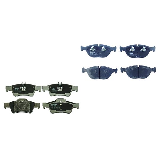 trw-kit-de-balatas-bajos-metales-delanteras-y-traseras-mercedes-benz-serie-e-2006-e350-0