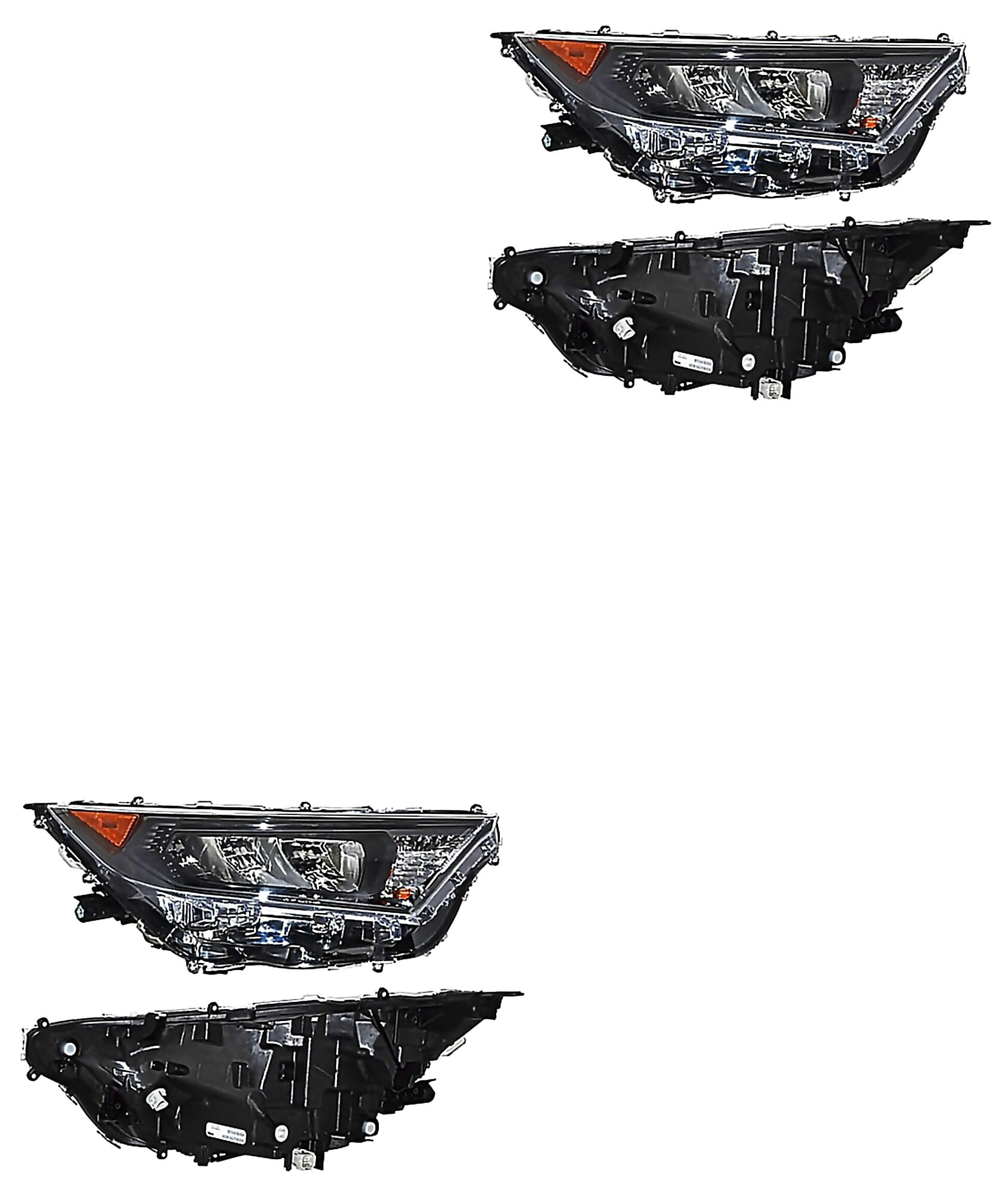 Par De Faros Filo Negro Con Leds