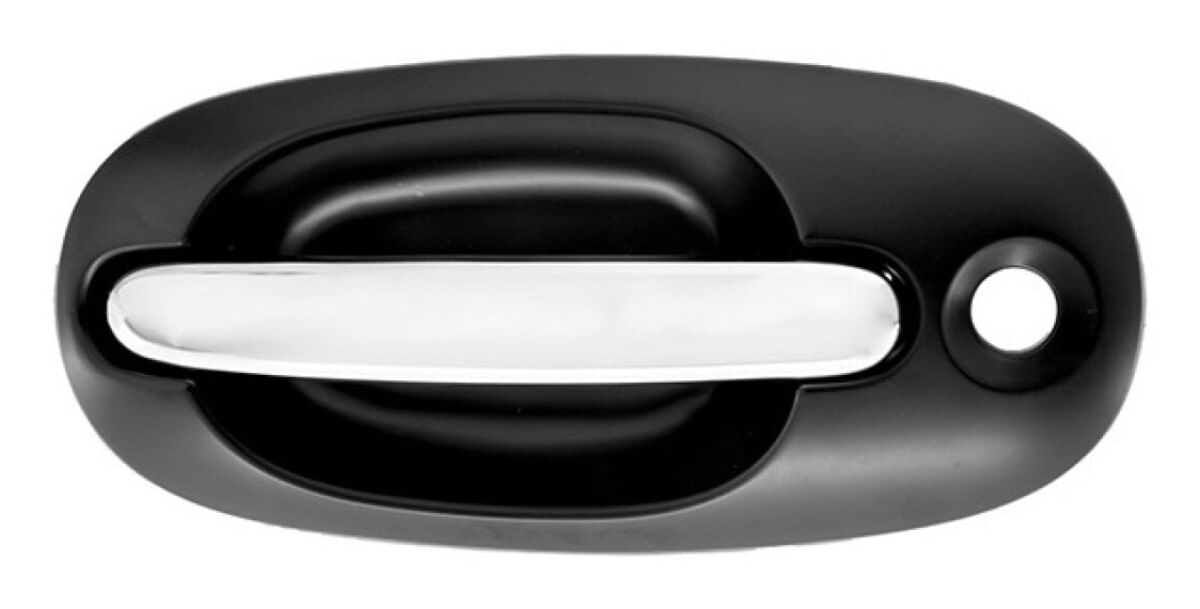 Manija Puerta Exterior Delantera Negro/Cromado Con Hoyo Para Llave Lado Conductor